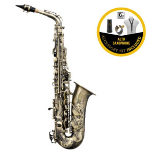 School Eb Alto Sax antique finish + BG accessories kit