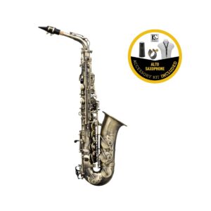 School Eb Alto Sax antique finish + BG accessories kit